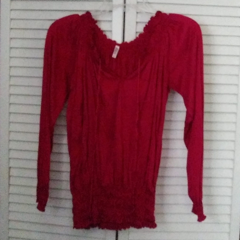 Outlooks Ruching long sleeve shirt